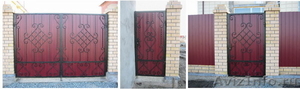 Ворота кованые, сварные с профлистом или метллическим листом, оградки - Изображение #2, Объявление #146215