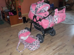 продаю коляску трансформер.цвет розовый - Изображение #1, Объявление #610966